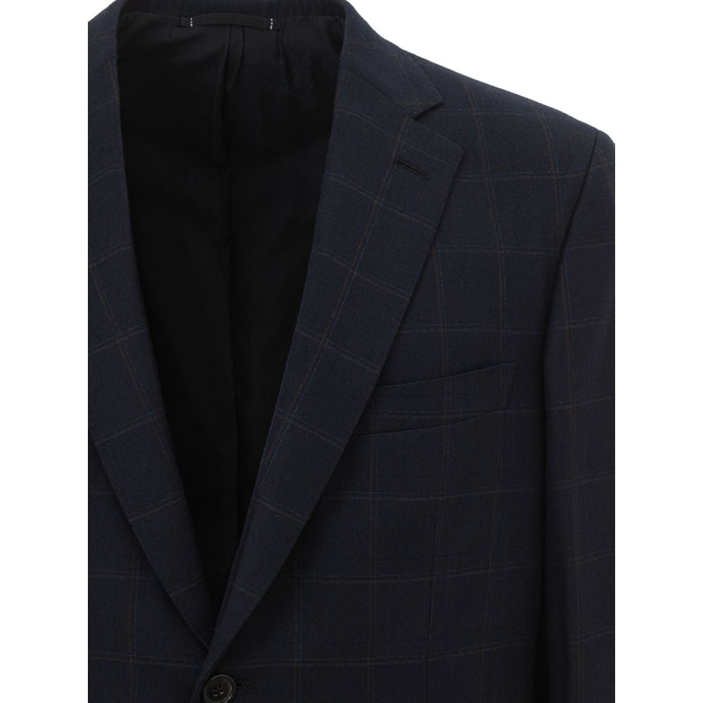 Blauwe wollen blazer