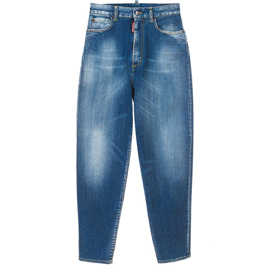 Blauwe katoenen jeans en broek