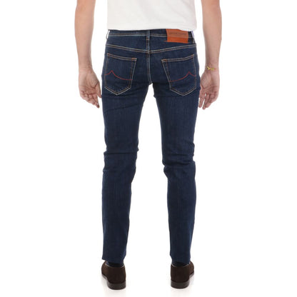 Blauwe katoenen jeans en broek