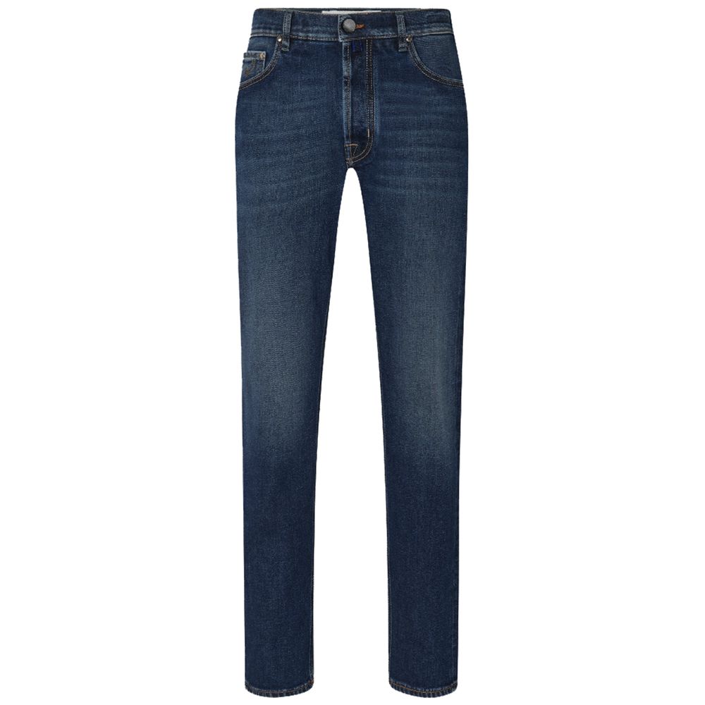 Blauwe katoenen jeans en broek