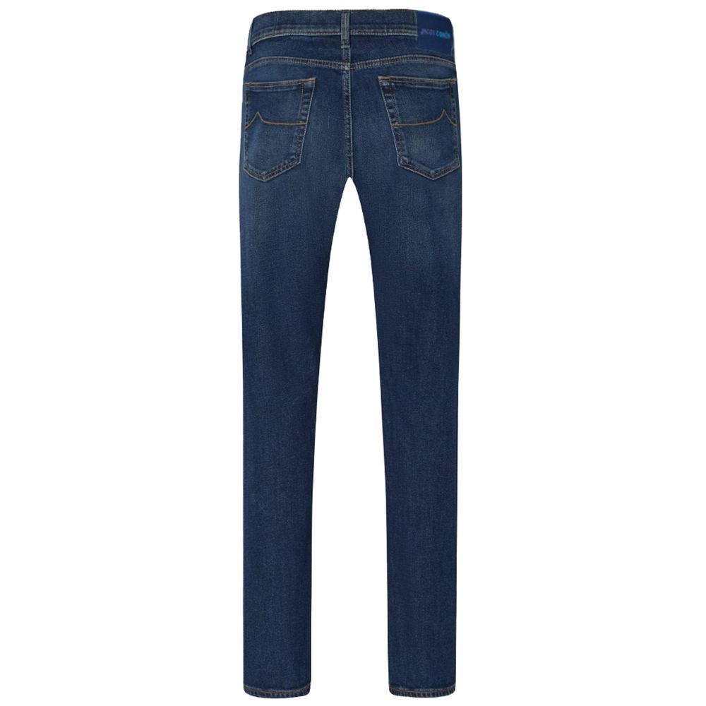 Blauwe katoenen jeans en broek