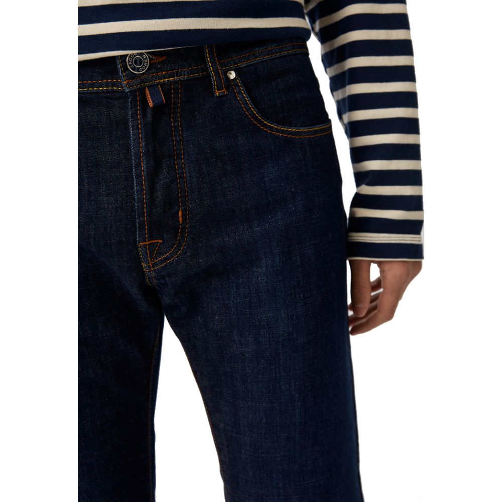 Blauwe katoenen jeans en broek