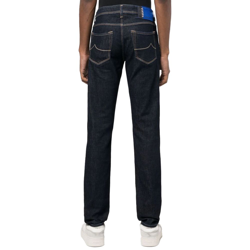 Blauwe katoenen jeans en broek