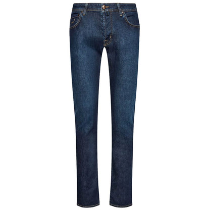 Blauwe katoenen jeans en broek