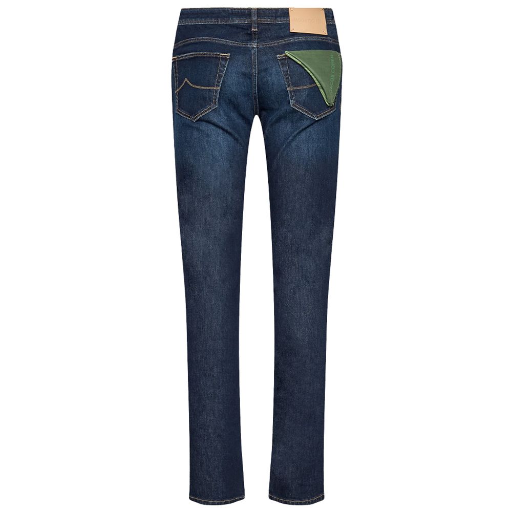 Blauwe katoenen jeans en broek