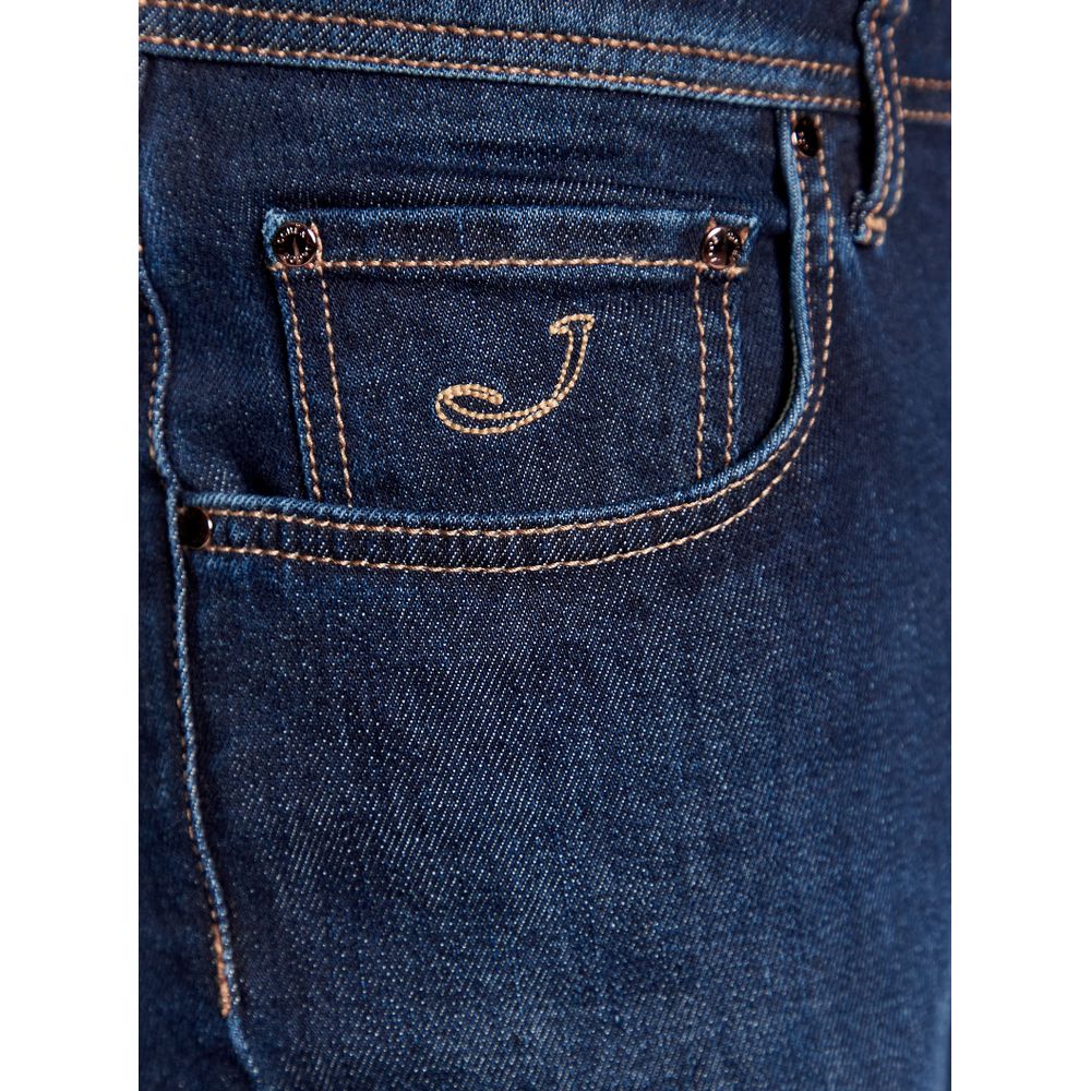 Blauwe katoenen jeans en broek