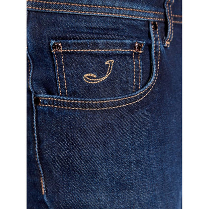 Blauwe katoenen jeans en broek