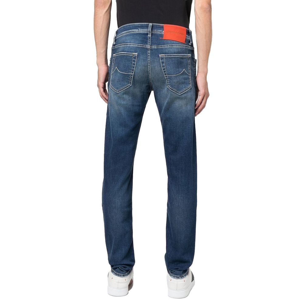 Blauwe katoenen jeans en broek