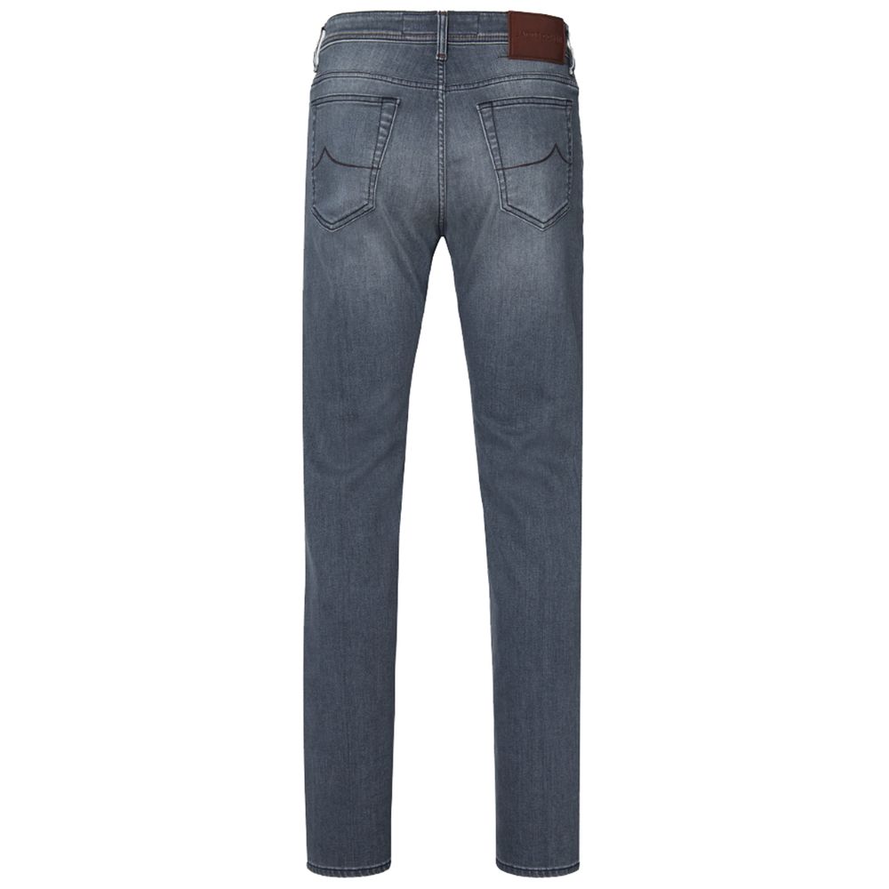 Blauwe katoenen herenjeans