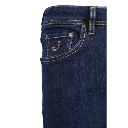 Blauwe katoenen jeans en broek