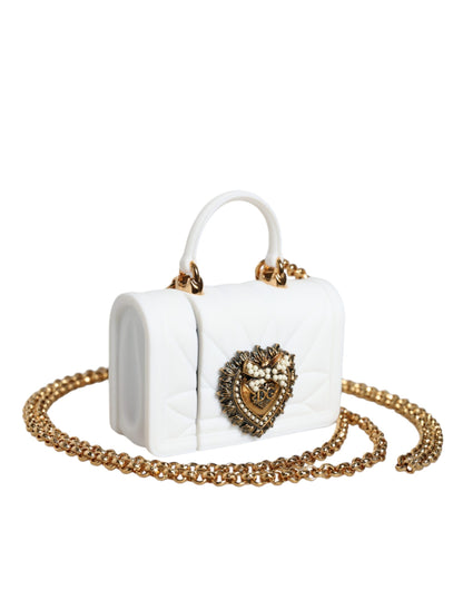 Witte siliconen Devotion Heart Cover Handtas Airpod-hoesje