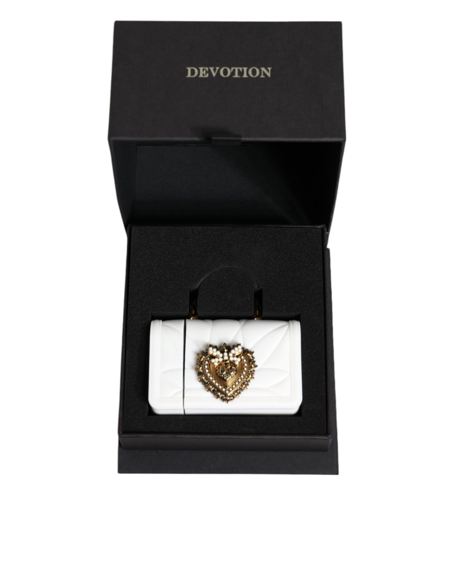 Witte siliconen Devotion Heart Cover Handtas Airpod-hoesje