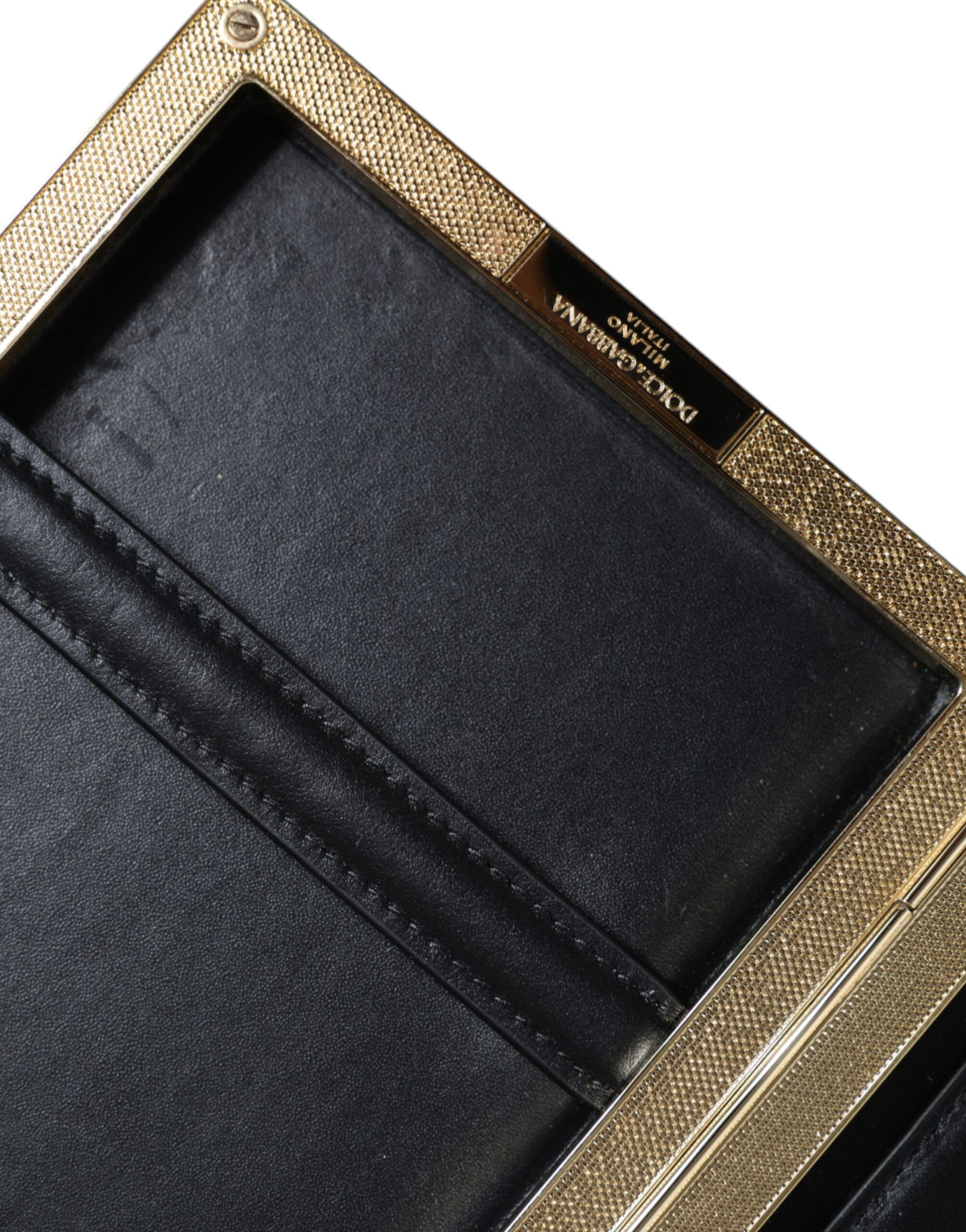 Kastanjebruine gouden bloemenjacquard gouden frame clutch avondtas