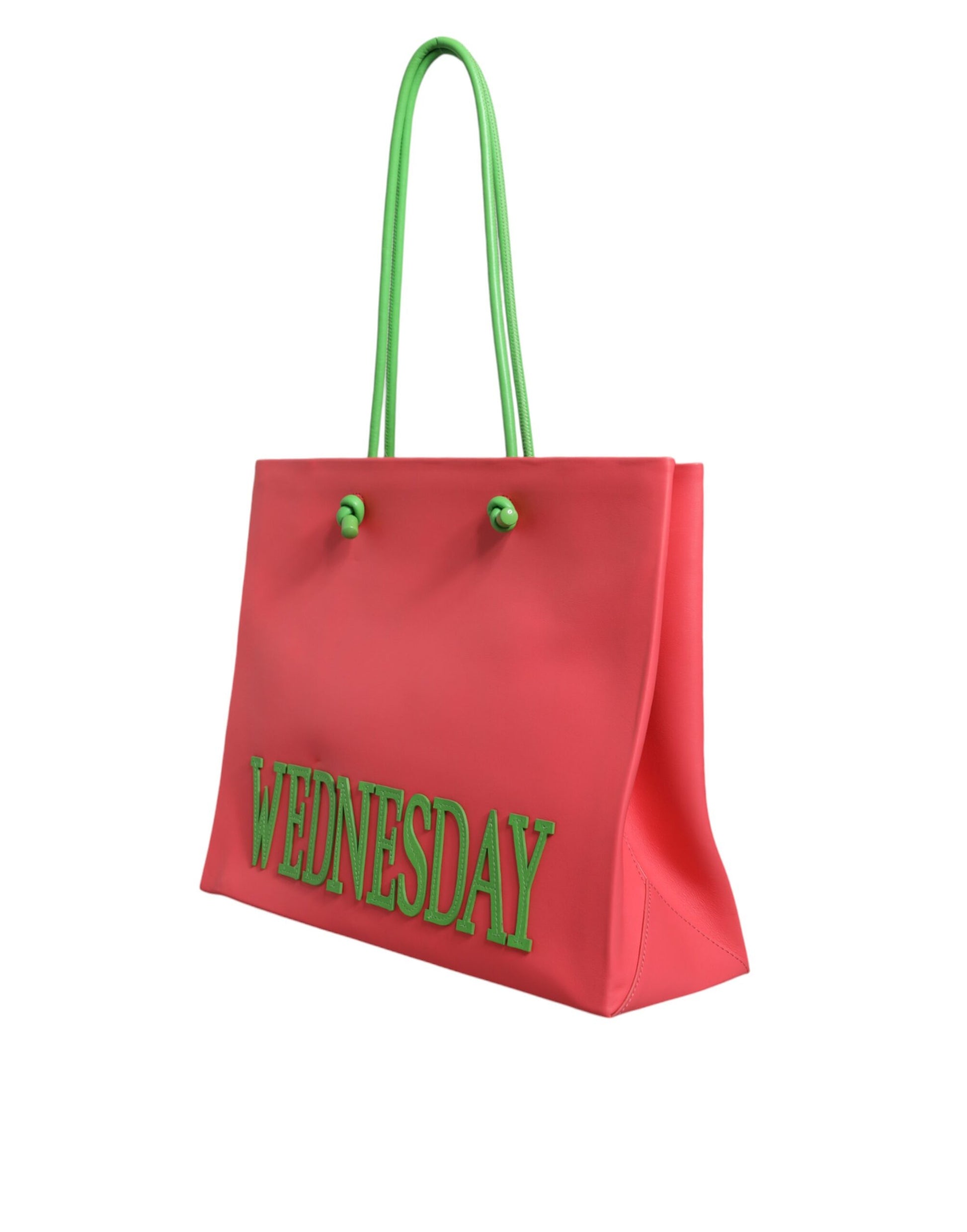 Roze leren weekend woensdag shopping tas