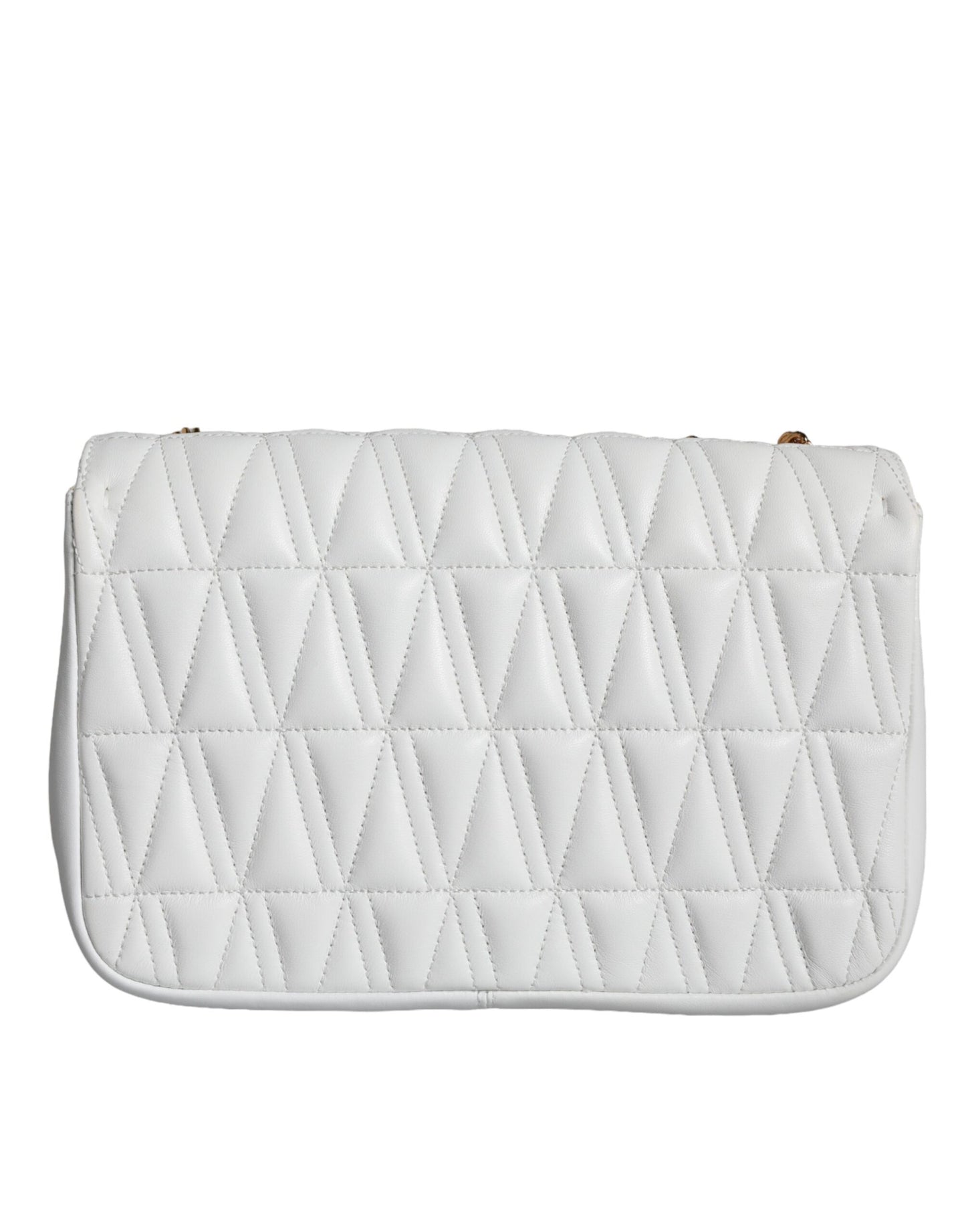 Witte Mini Nappa Leren Crossbody Schoudertas