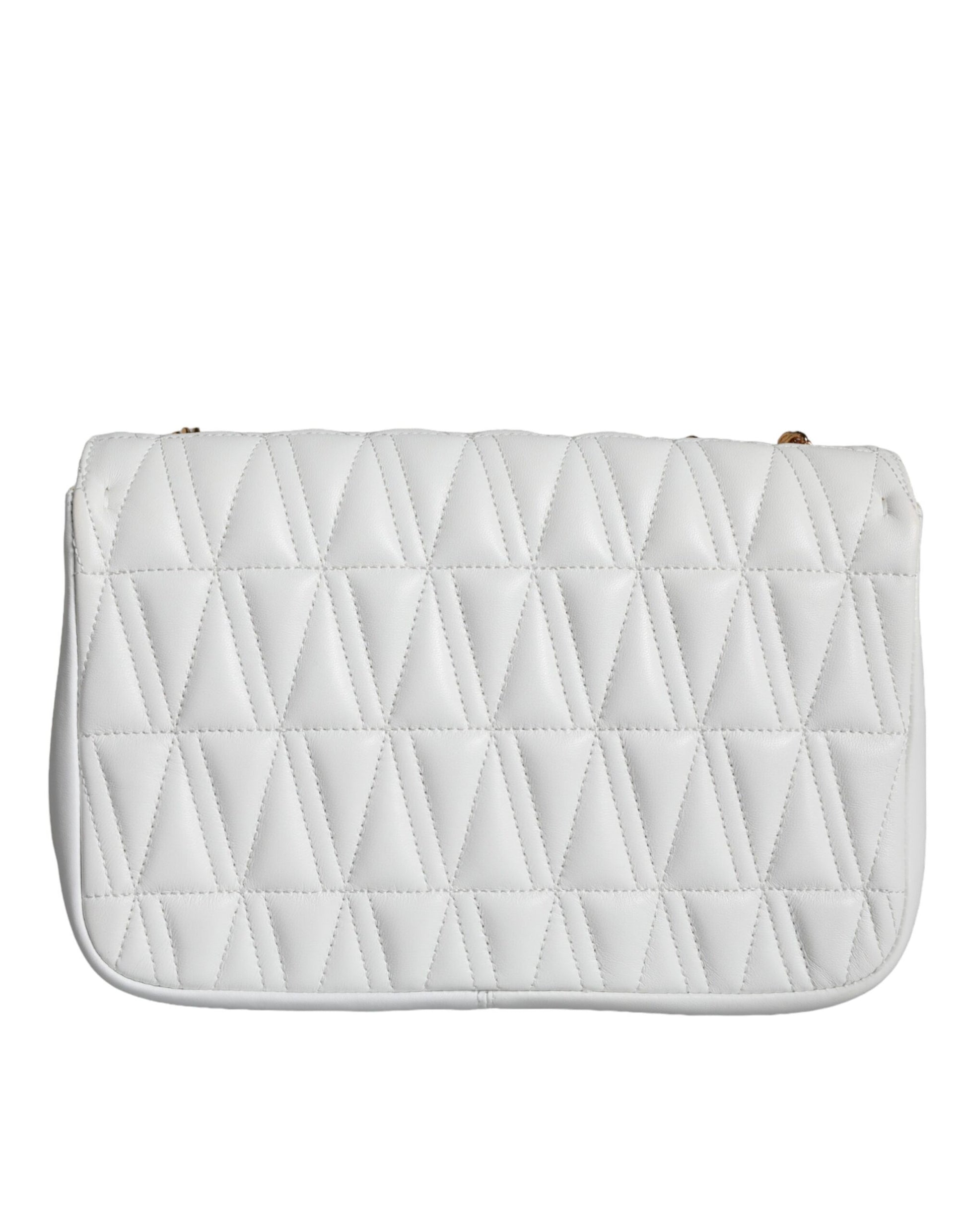 Witte Mini Nappa Leren Crossbody Schoudertas