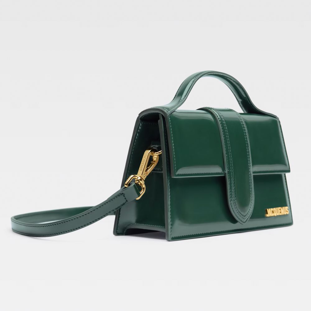 Groene leren crossbodytas