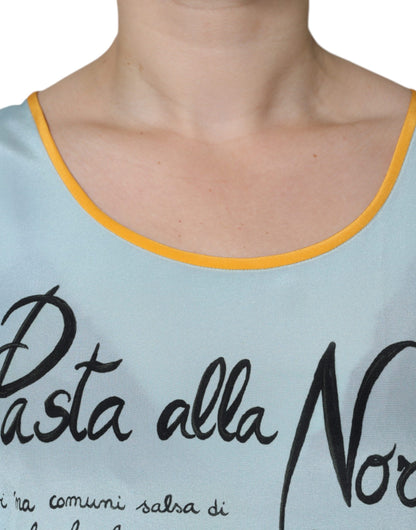 Tanktop met veelkleurige Pasta Alla Norma-print