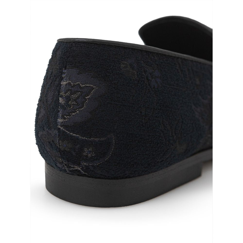 Blauwe leren loafer