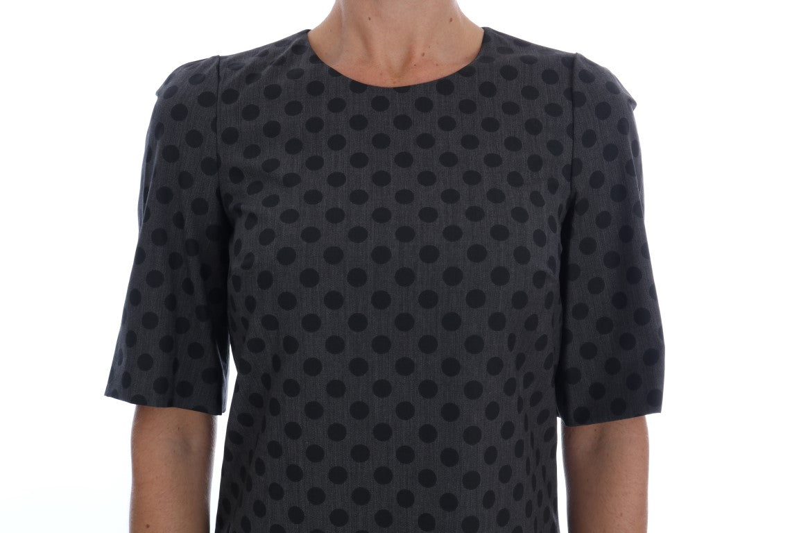 Elegante Polka Dot Wol Blend Jurk