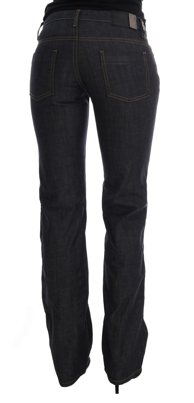 Chique donkerblauwe straight fit jeans