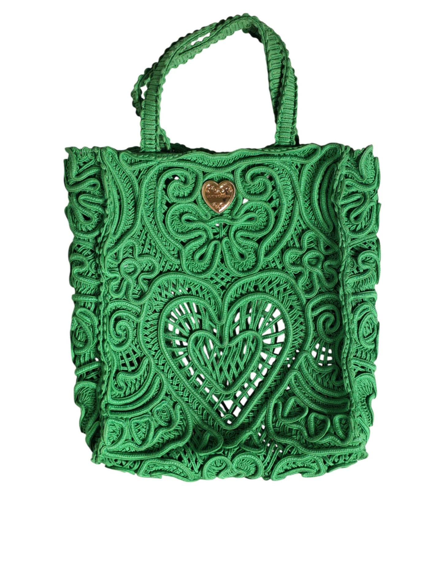 Groene kleine Cordonetto kant Beatrice Tote Bag