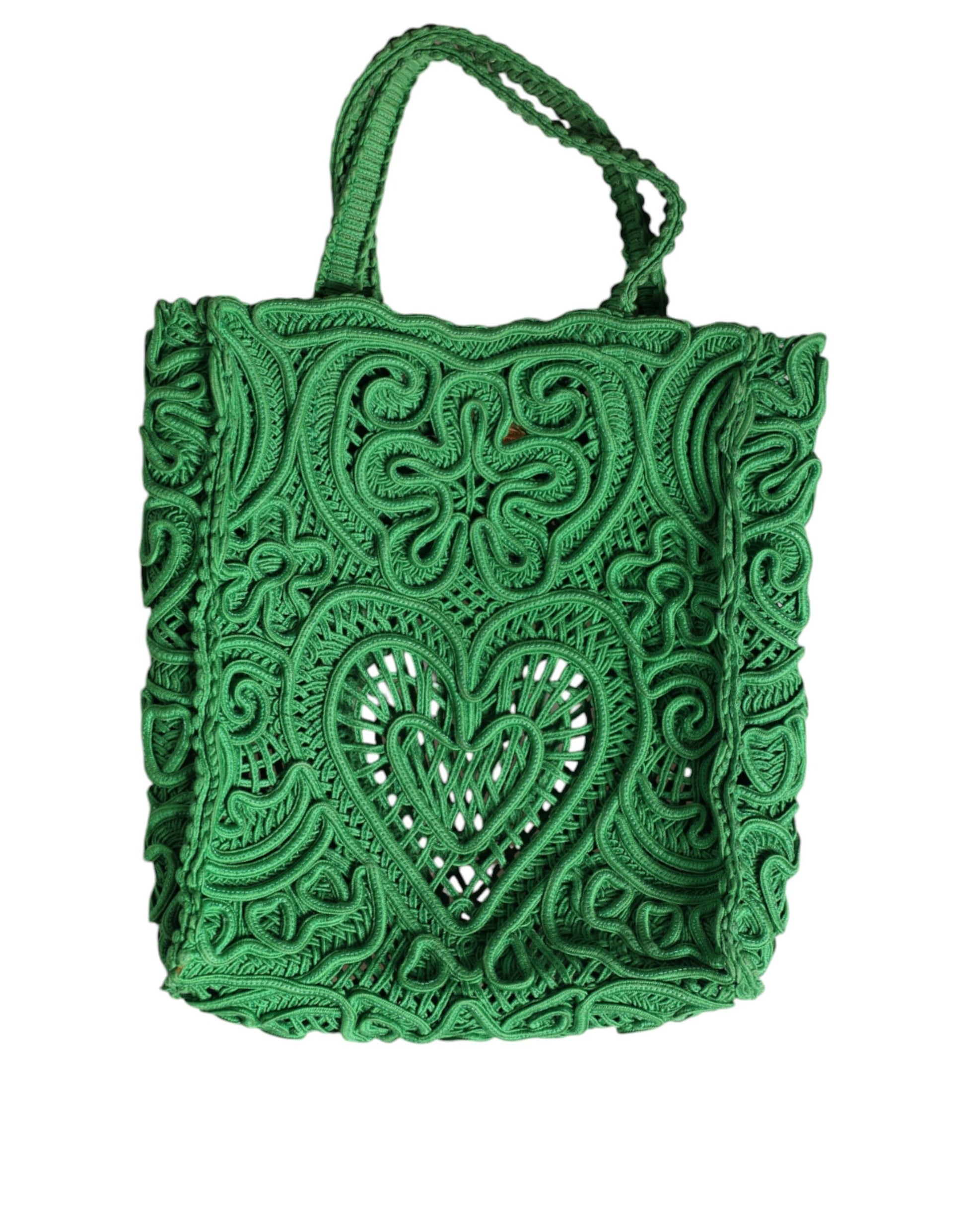 Groene kleine Cordonetto kant Beatrice Tote Bag