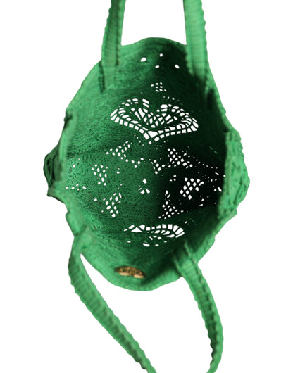 Groene kleine Cordonetto kant Beatrice Tote Bag