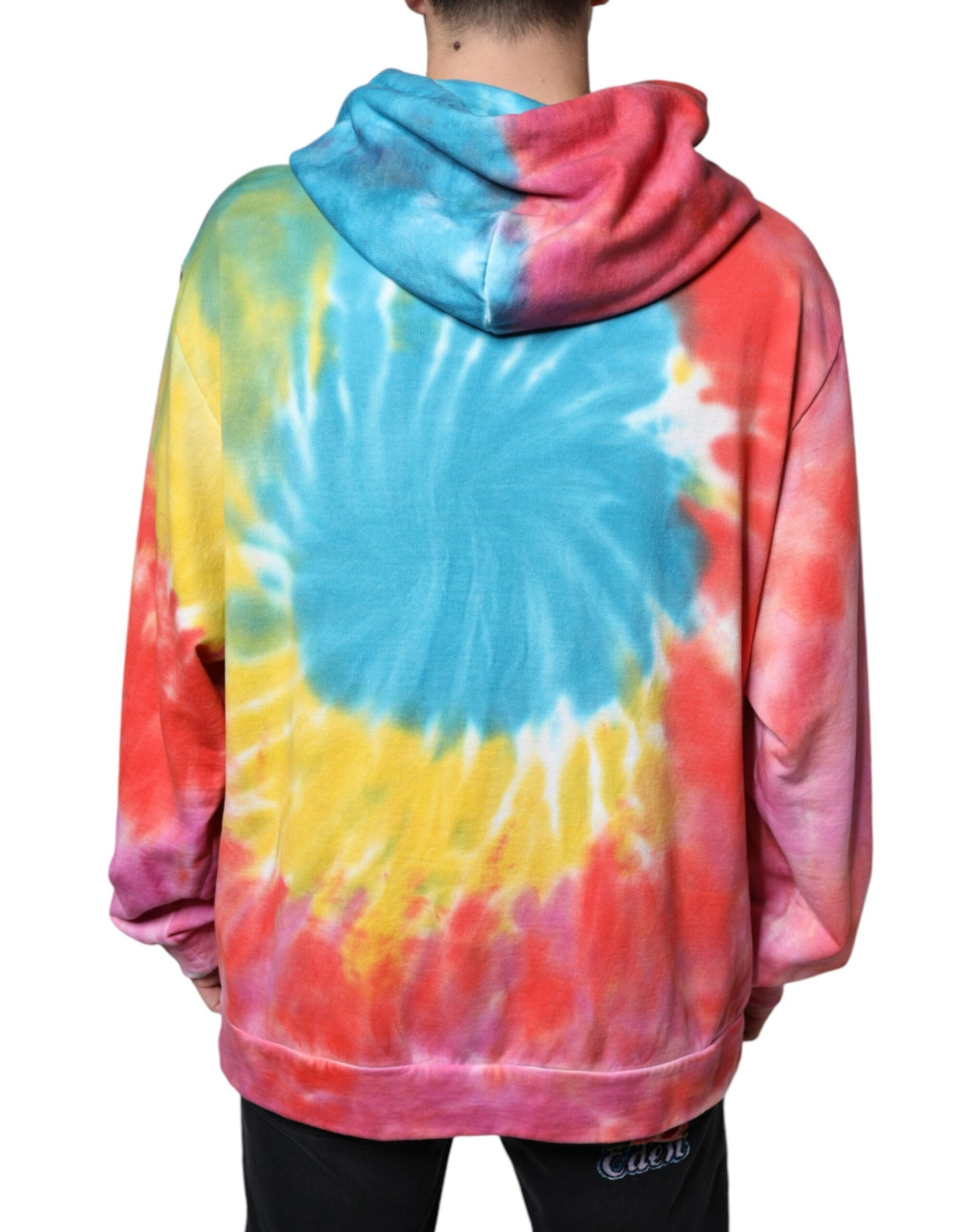 Veelkleurige Tie Dye Hooded Sweatshirt Trui