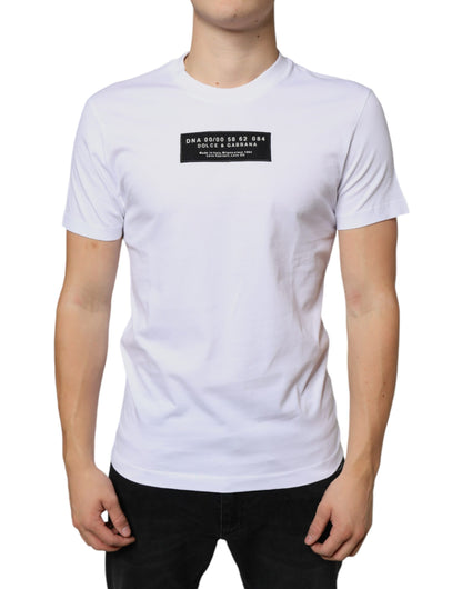 Wit katoenen DG-applicatie casual T-shirt