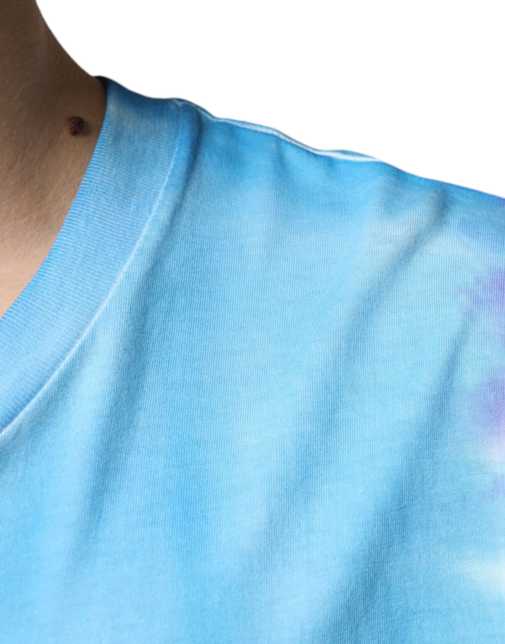 Meerkleurig Tie Dye katoenen mouwloos T-shirt