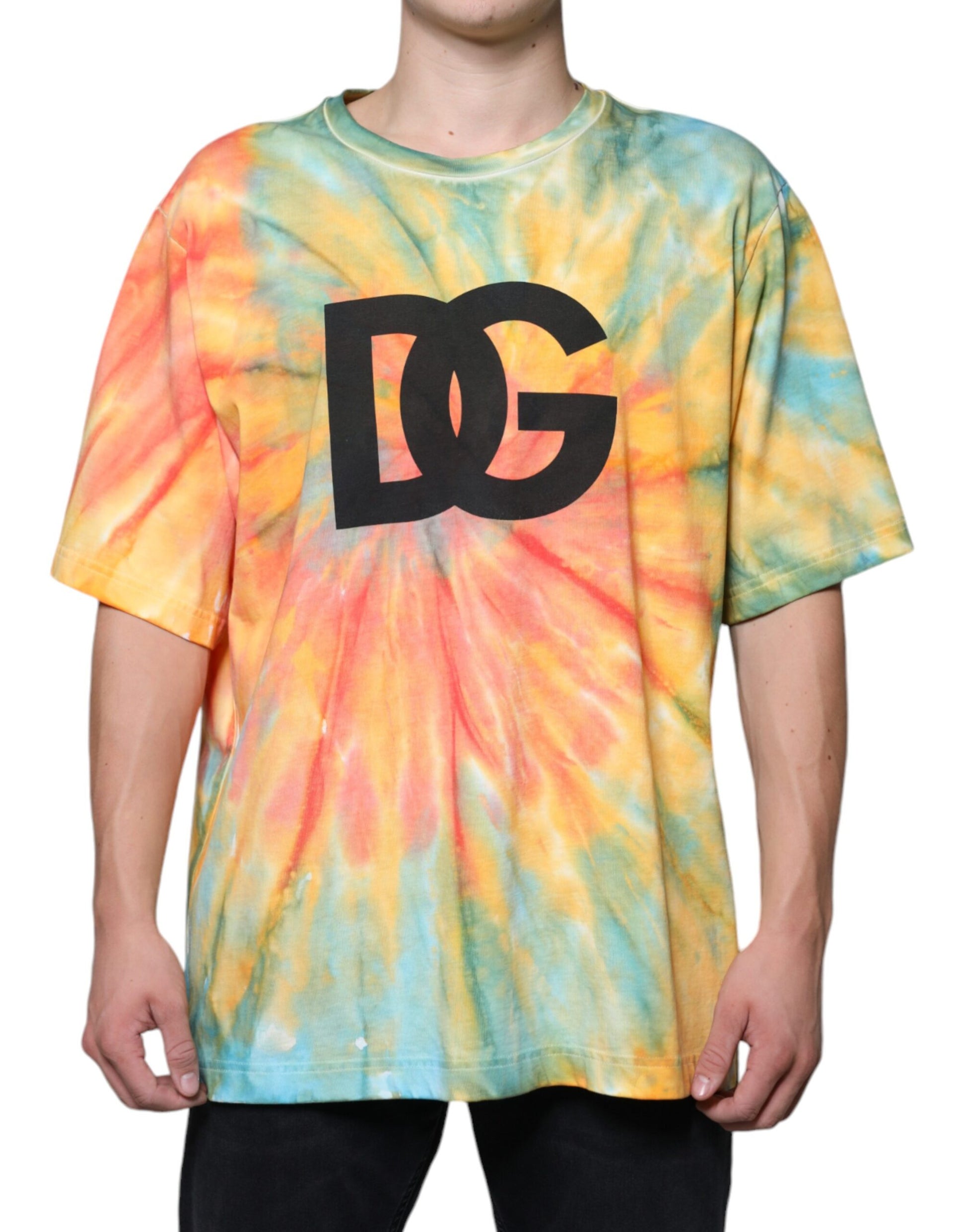 Veelkleurig Tie-Dye Logo Katoenen T-shirt