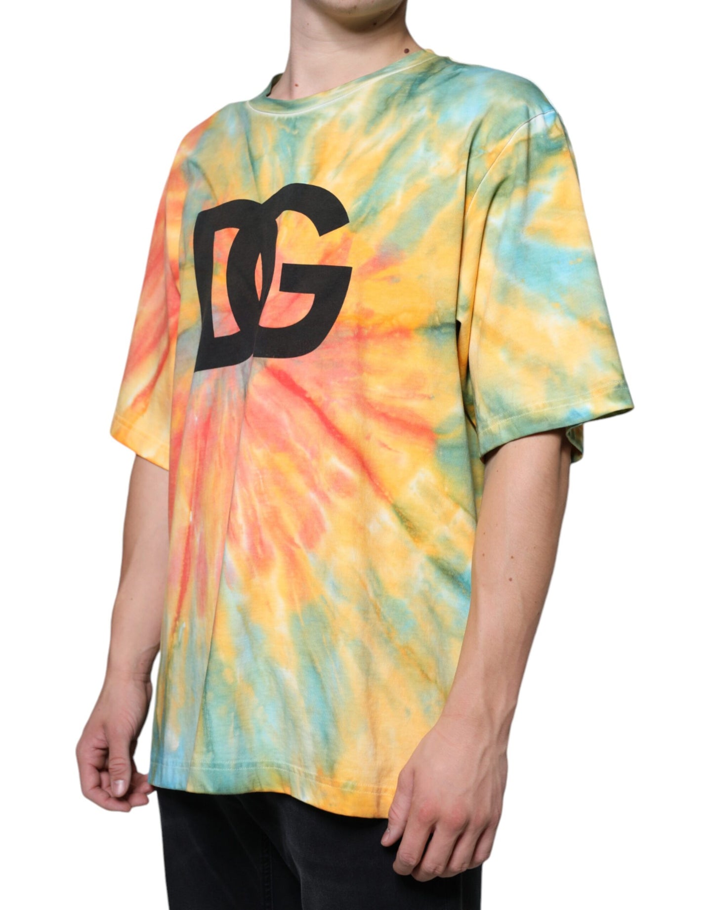 Veelkleurig Tie-Dye Logo Katoenen T-shirt