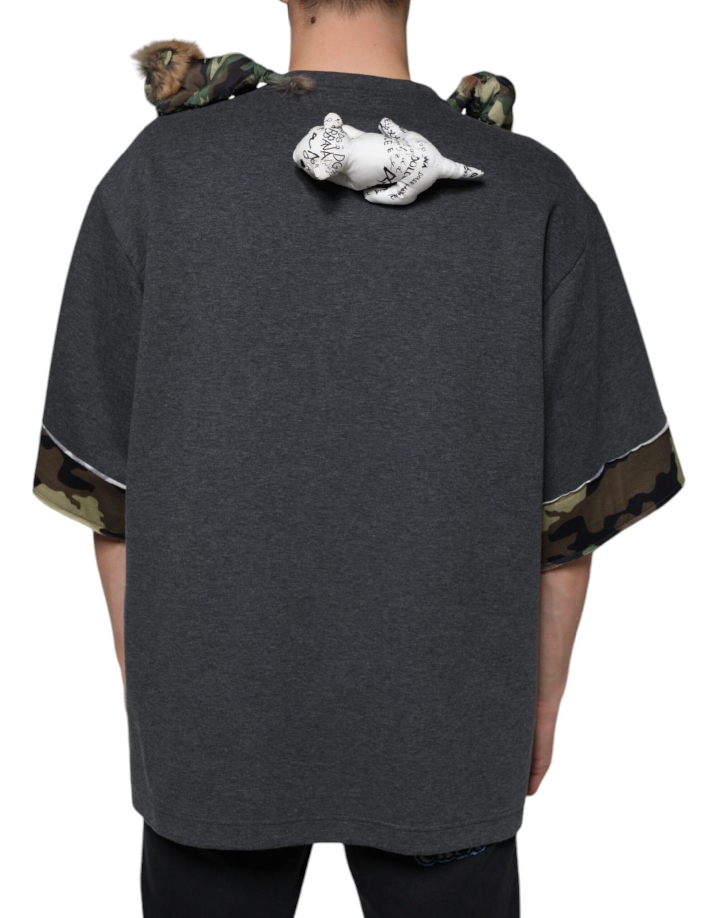 Grijs Camouflage Animal Stuff Katoenen T-shirt