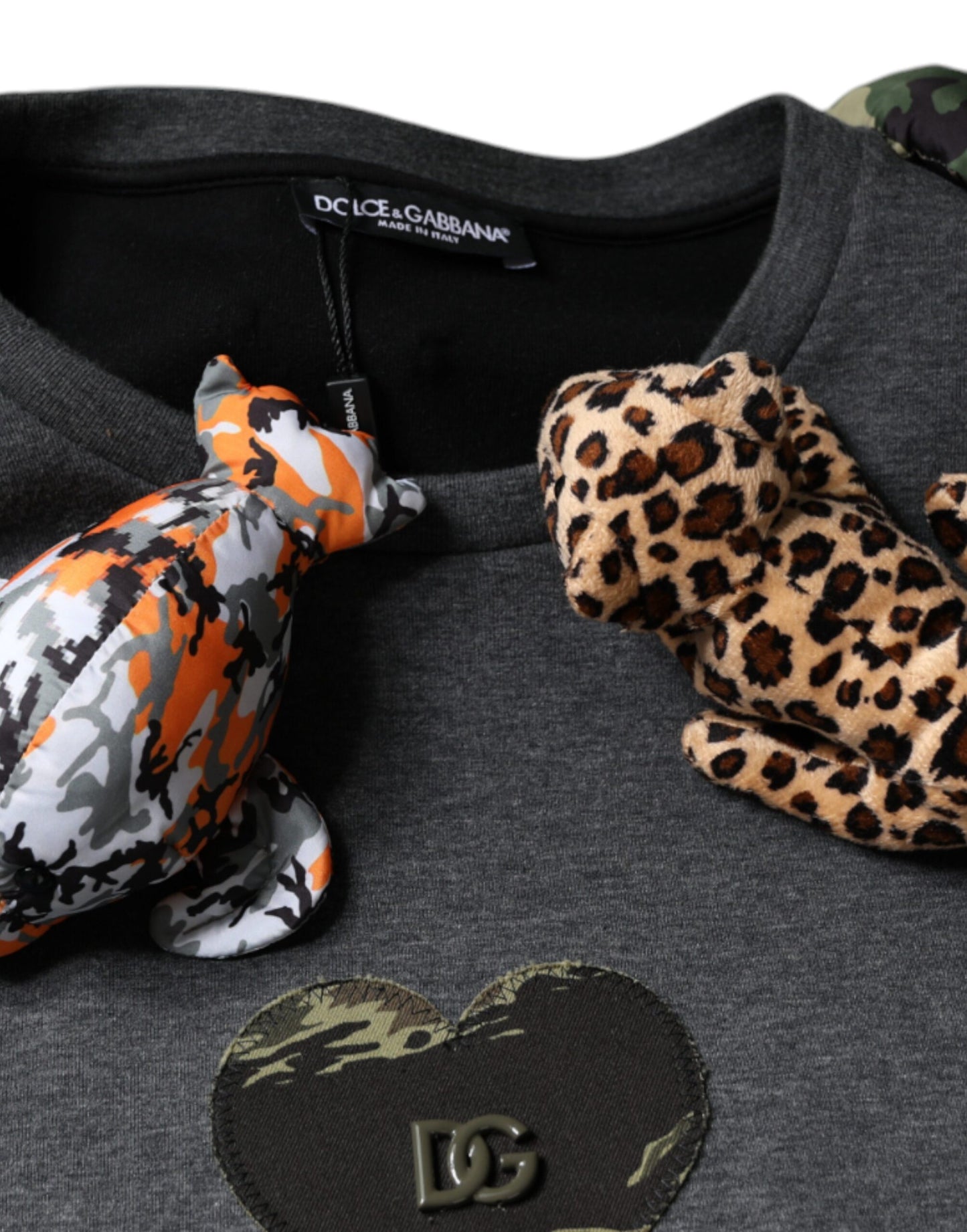 Grijs Camouflage Animal Stuff Katoenen T-shirt