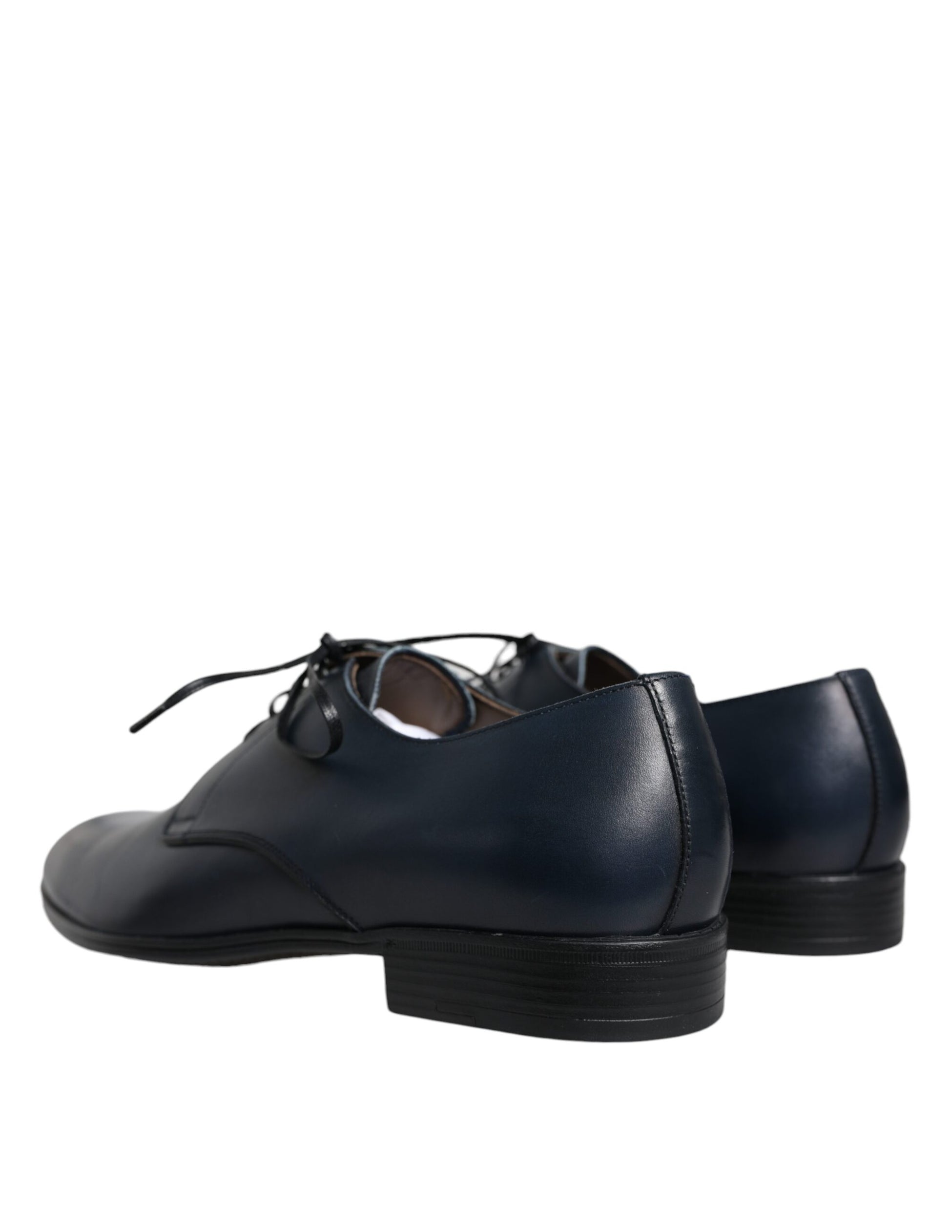 Marineblauwe leren Derby Dress Formele schoenen