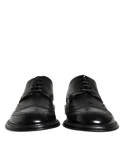 Zwarte leren Oxford Wingtip formele schoenen