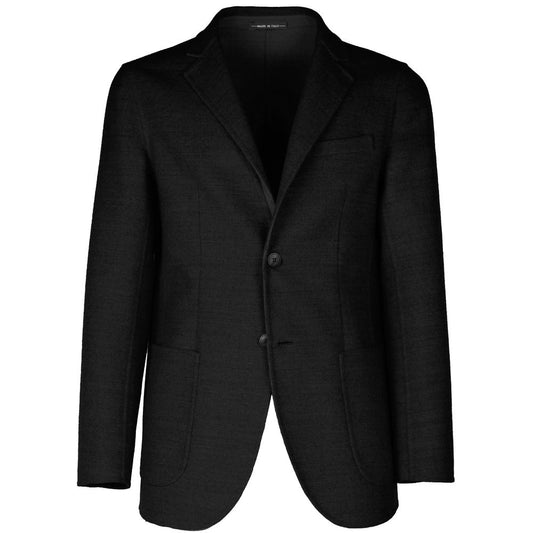 Zwarte wollen vergine blazer