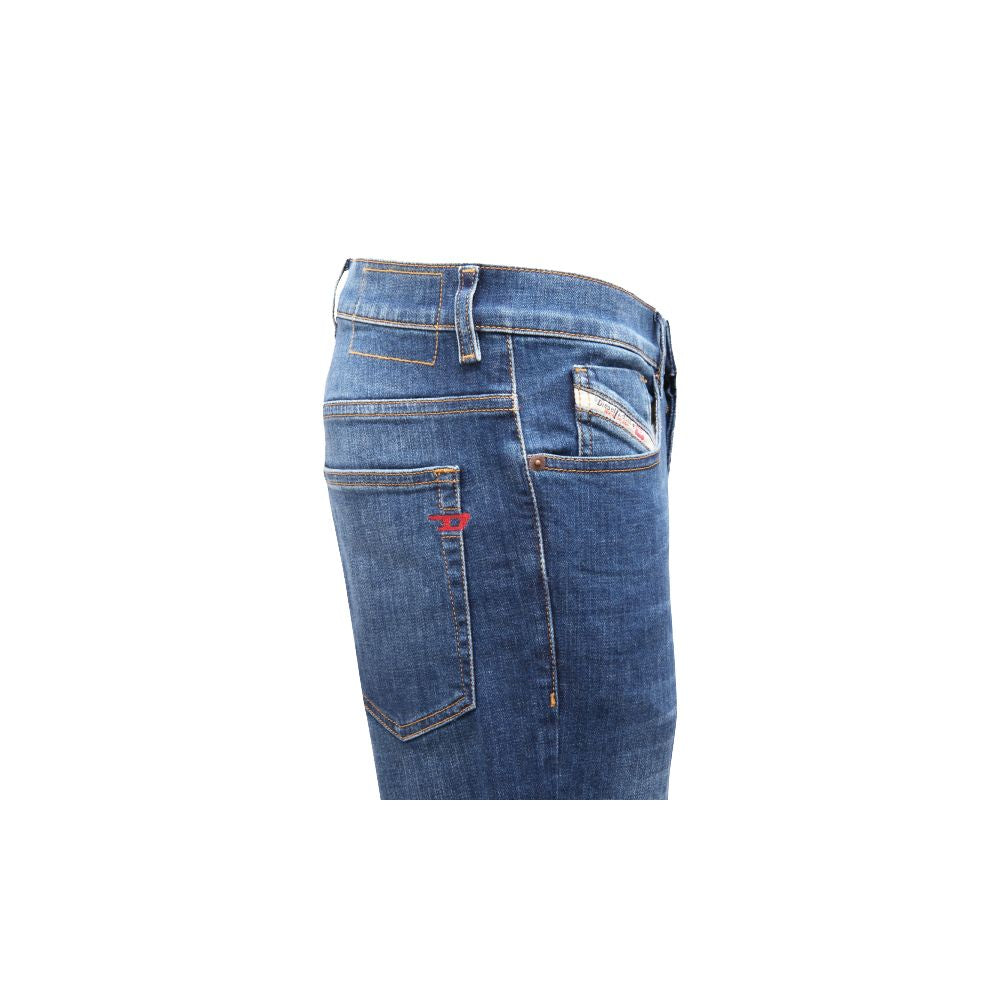 Blauwe katoenen jeans en broek