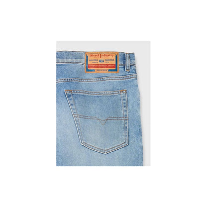 Lichtblauwe katoenen jeans en broek