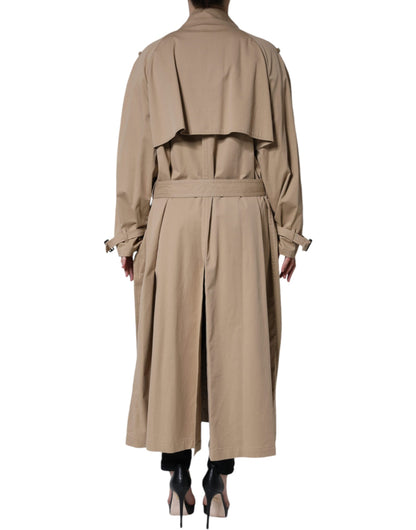 Khaki Double Breasted Trenchcoat-jasje