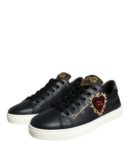 Zwarte Portofino Sacred Heart Sneakers Schoenen