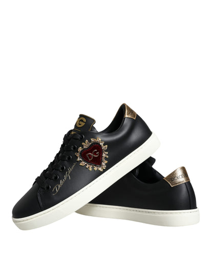 Zwarte Portofino Sacred Heart Sneakers Schoenen