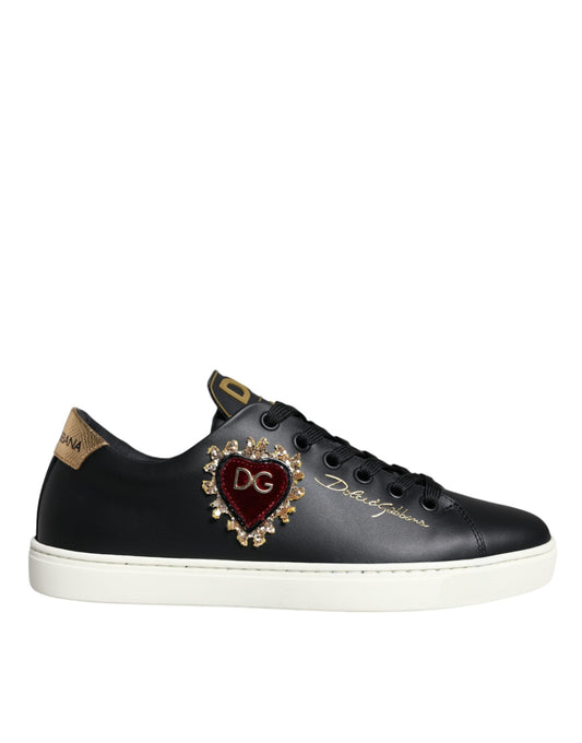 Zwarte Portofino Sacred Heart Sneakers Schoenen