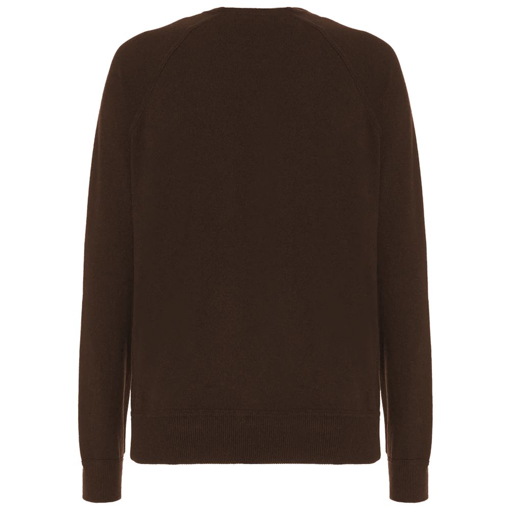 Brown Wool Men's Turtleneck Sweater