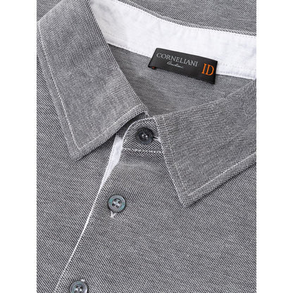 Grijs katoenen poloshirt