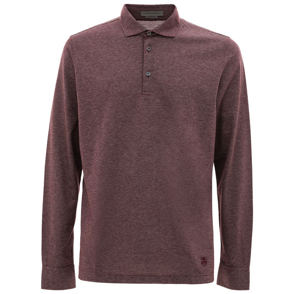 Paars katoenen poloshirt