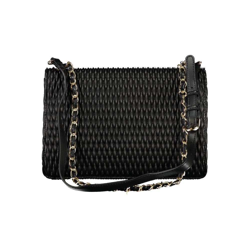 Black Polyethylene Women Handbag