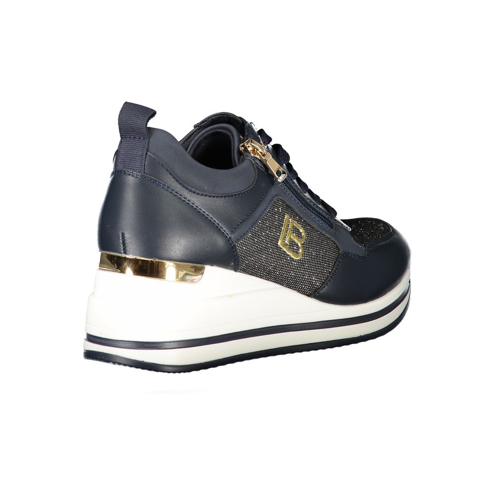 Blue Polyester Women Sneaker