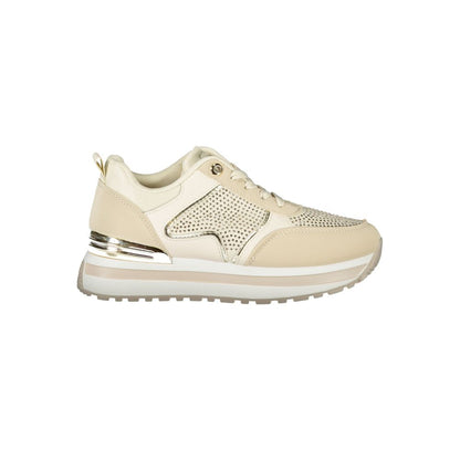 Beige Polyester Women Sneaker